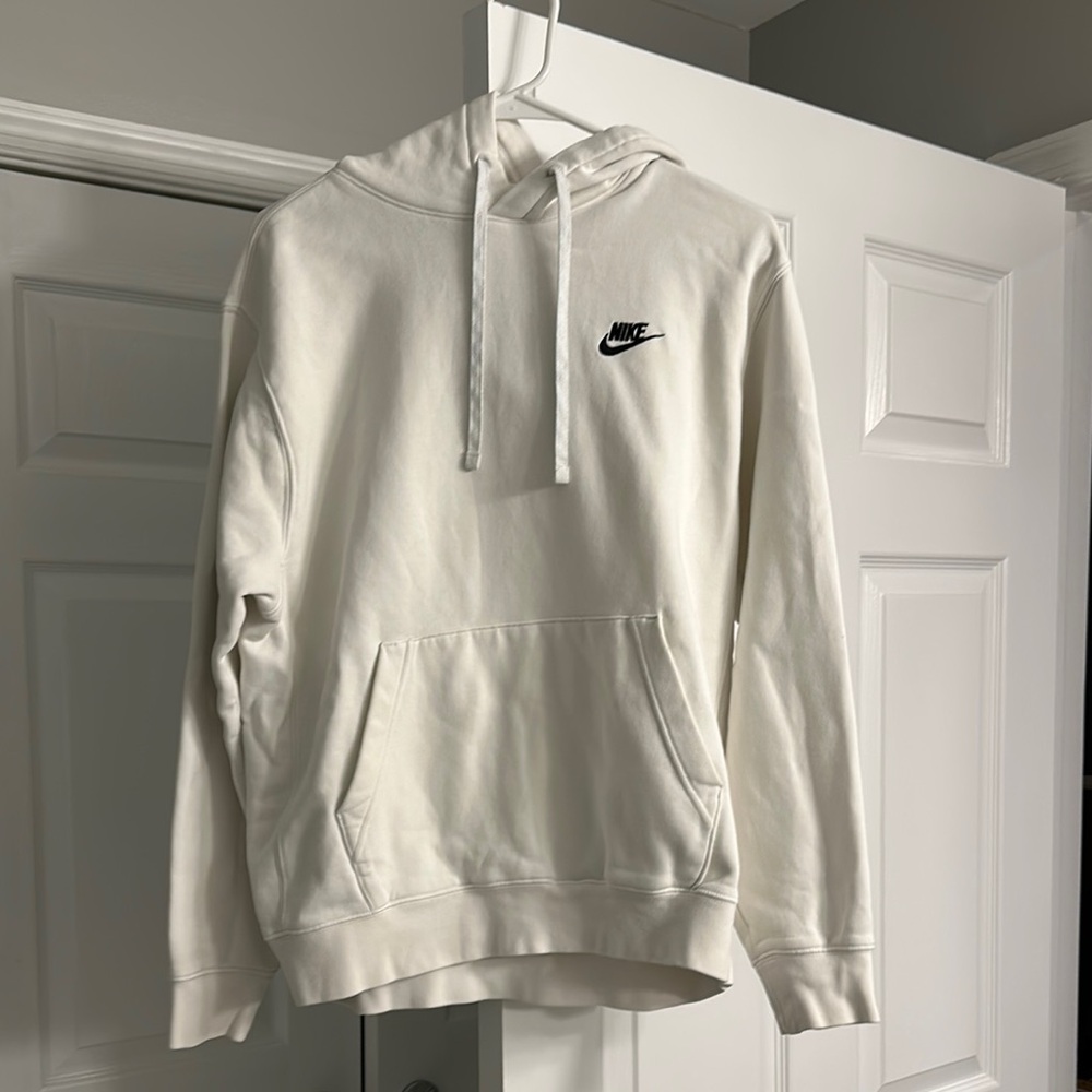 Nike Men's White Hoodie Sweater
